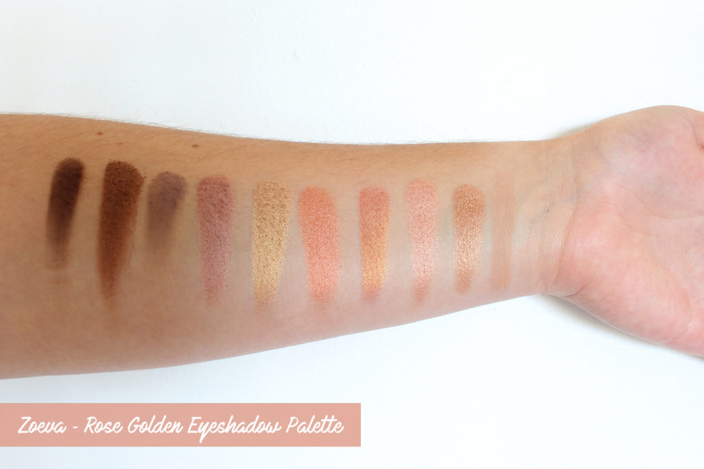 Zoeva ✻ Rose Golden Palette Swatches Zoeva ✻ Rose Golden Palette Swatches